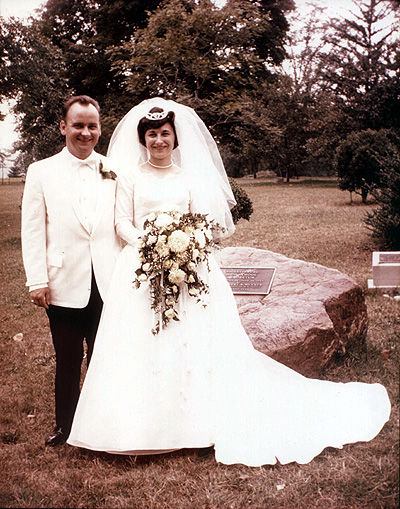 Wedding of John Sirotnak and Helene Aerni.